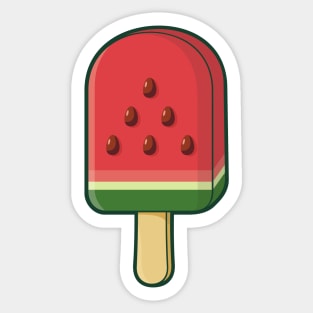 Watermelon Ice Cream Stick Sticker